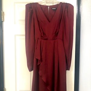 Dress -Express brand. Color- Burgundy Passion.
